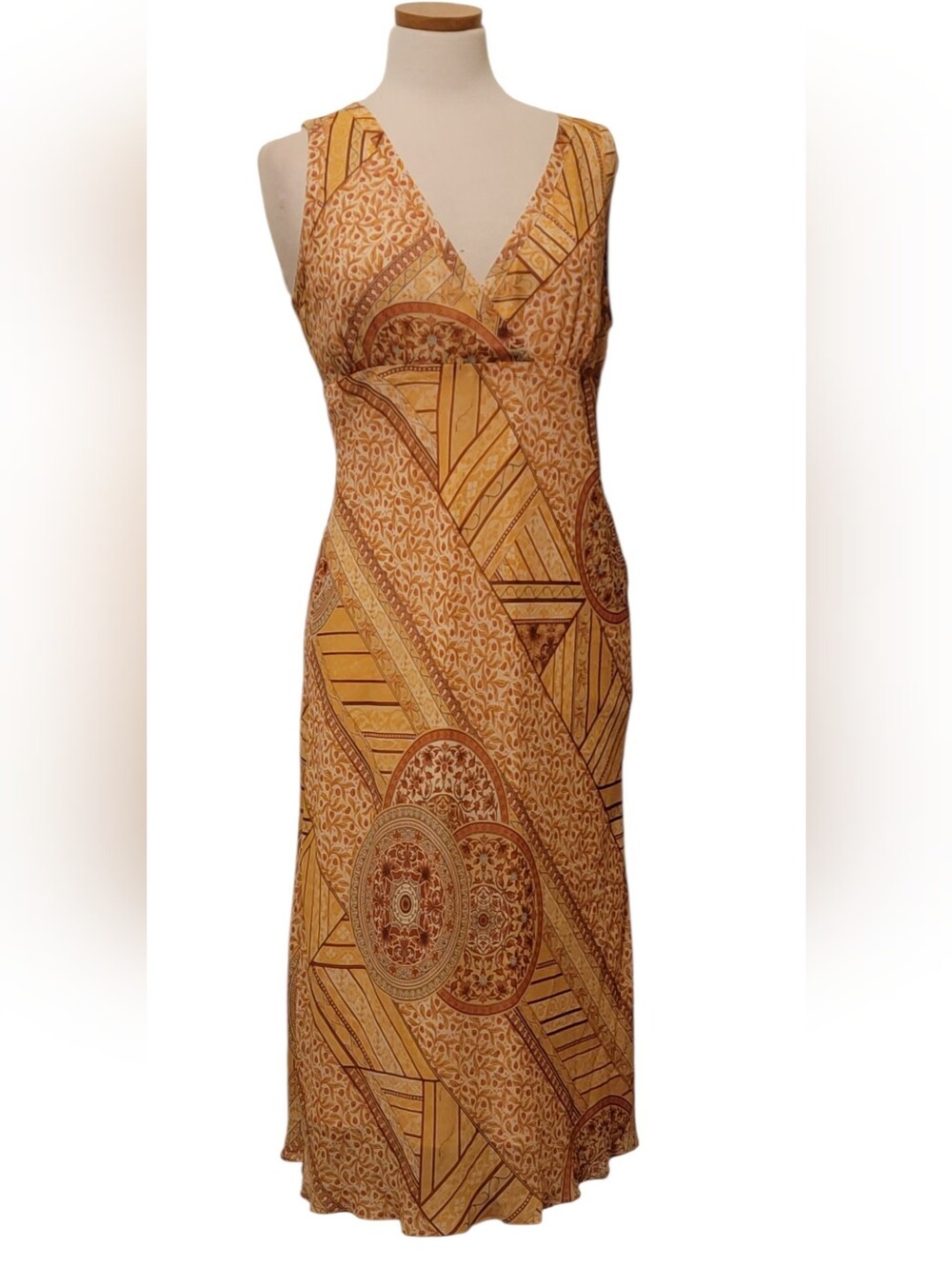 Banana Republic 100% Silk Paisley A-line Any Occasion Midi Dress